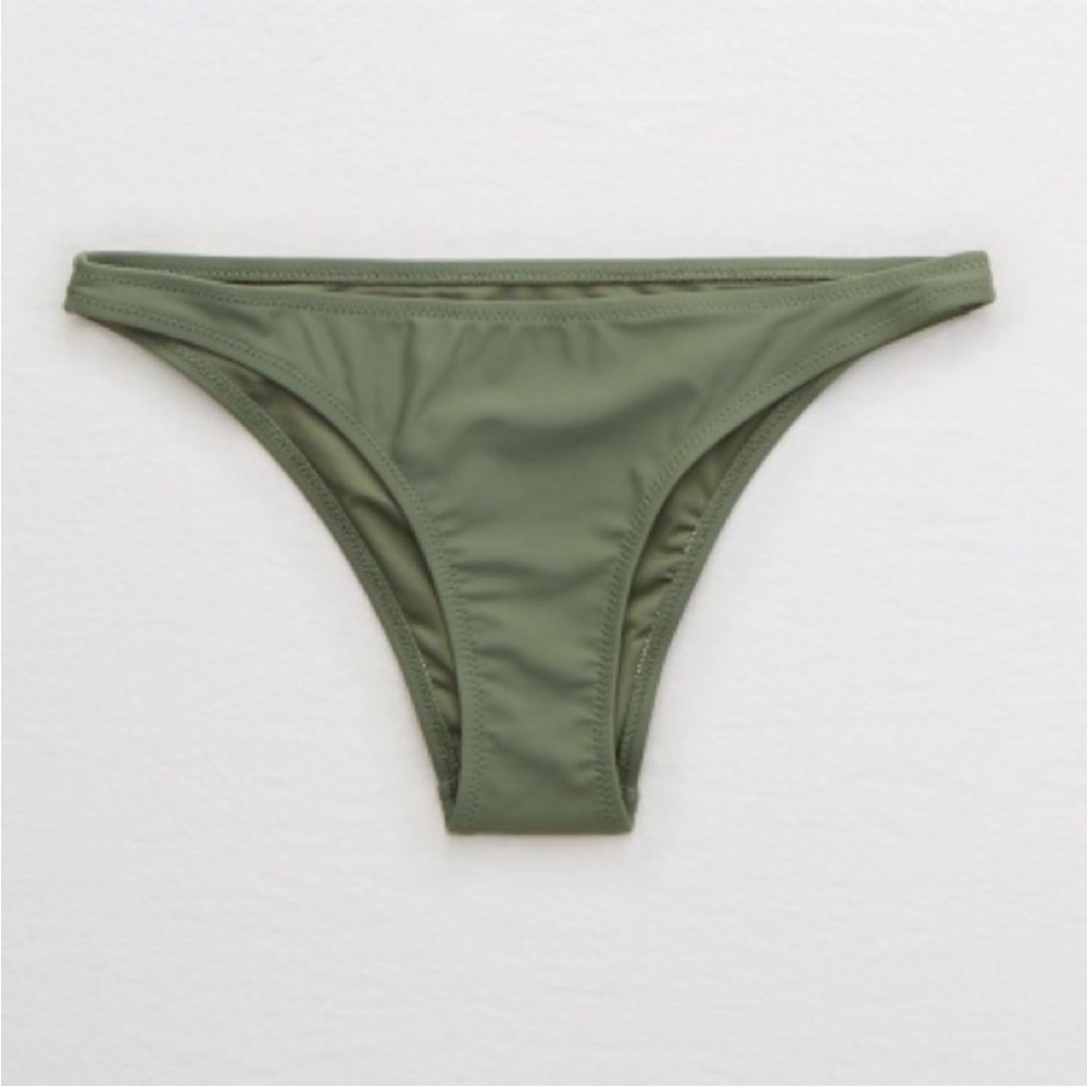 NWOT Aerie OG Cheeky Bikini Bottom Olive Green